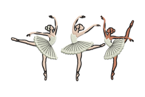 Ballet Dancers Embroidery Design