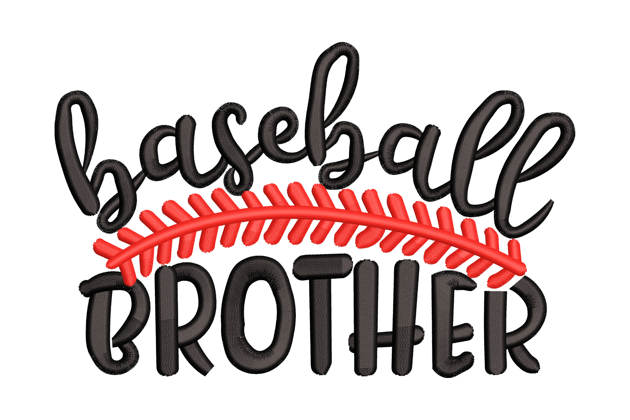 Baseball Brother Embroidery Design