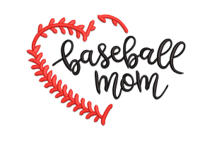Baseball Mom Embroidery Design