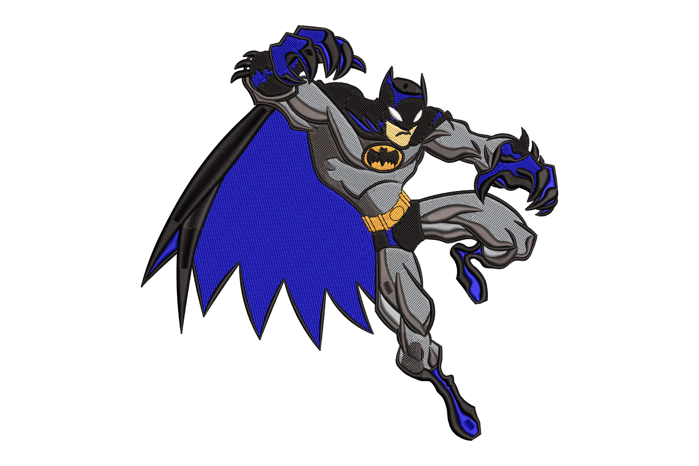 Batman Action Embroidery Design