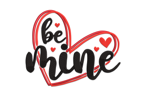 Be Mine Machine Embroidery Design
