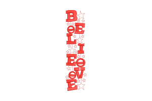 Believe Embroidery Design