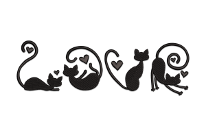 Black Cats Embroidery Design