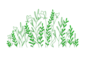 Botanical Greenery Embroidery Design