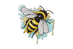 Bumble Bee Embroidery Design