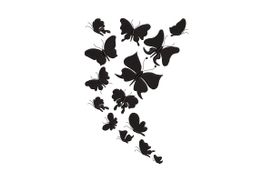 Butterfly Swirl Machine Embroidery Design