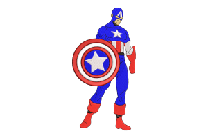 Captain America Action Pose Embroidery Design Free Download