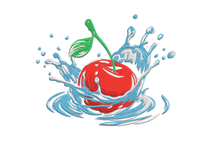 Cherry Splash Embroidery Design