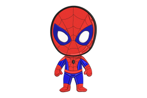 Chibi Spider Man Embroidery Design