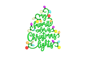 Christmas Glow Tree Embroidery Design