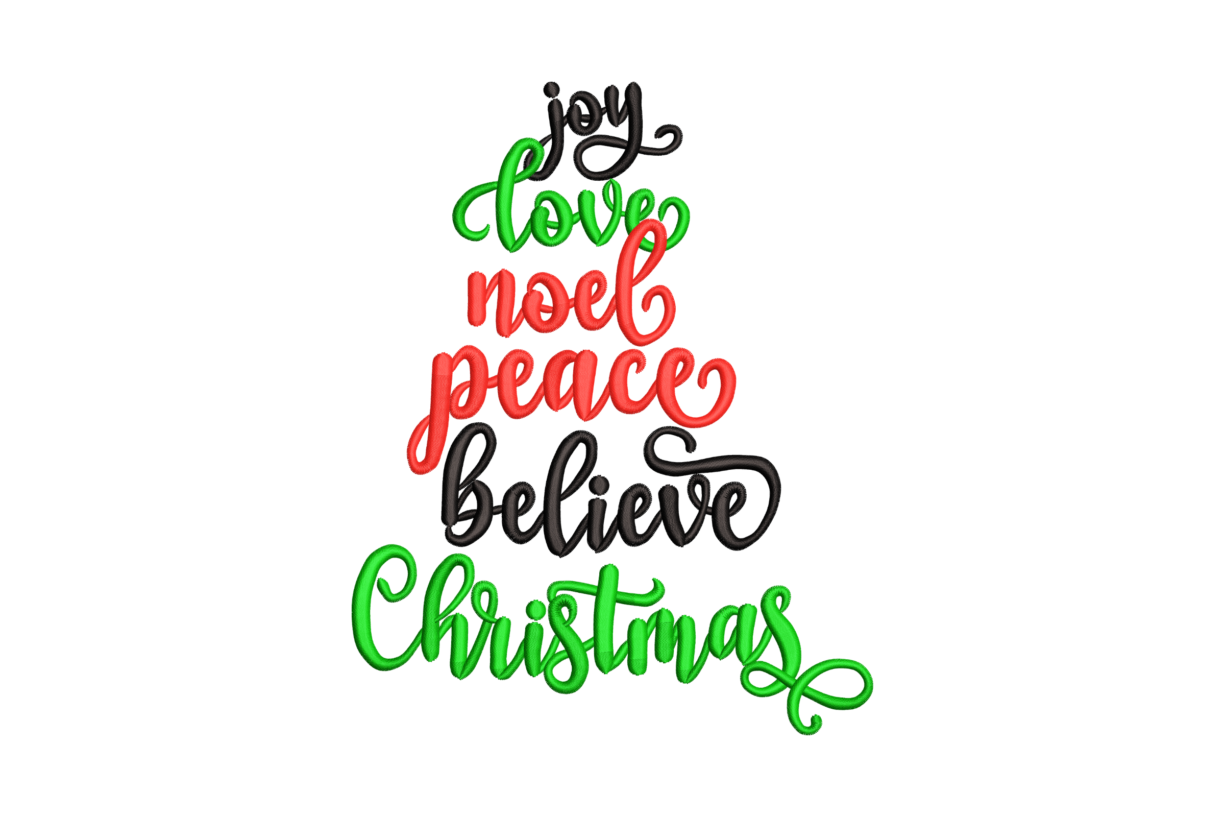 Christmas Tree Glow Machine Embroidery Design