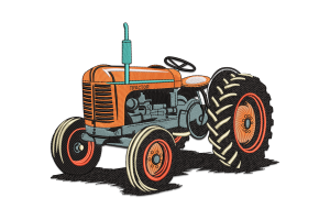 Classic Tractor Embroidery Design