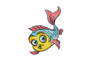Colorful Fish Embroidery Design