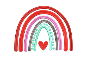 Colorful Rainbow Embroidery Design