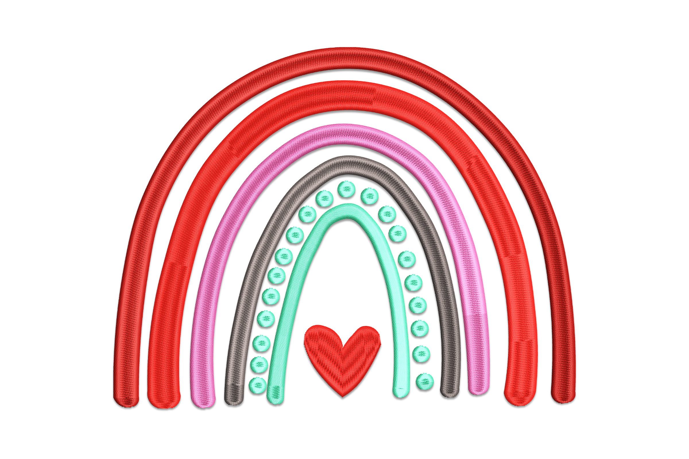 Free Colorful Rainbow Machine Embroidery Design