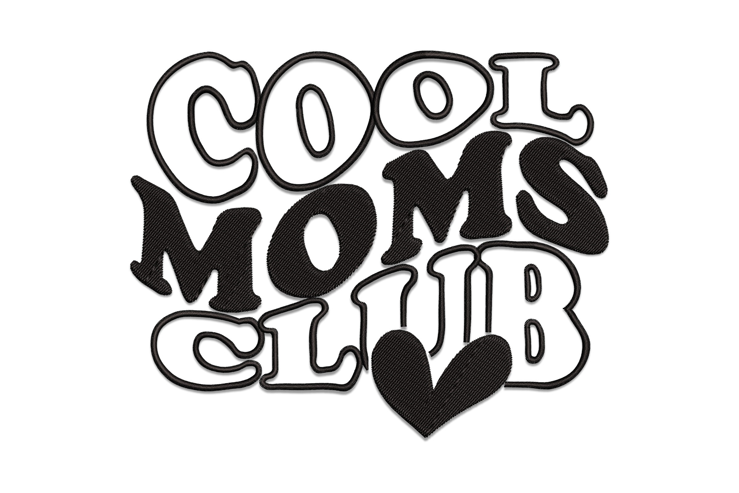 Cool Moms Club Embroidery Design