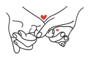 Couple Hands Embroidery Design
