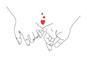 Couple Holding Hands Embroidery Design
