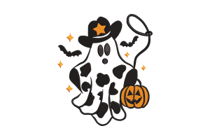 Cowboy Ghost Embroidery Design