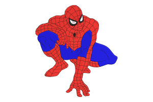 Crouching Spider Man Machine Embroidery Design