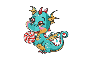 Cute Baby Dragon Embroidery Design