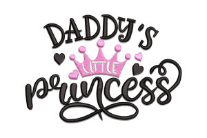 Daddy's Little Princess Machine Embroidery Design