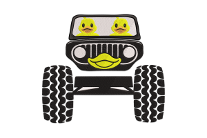 Duck Car Embroidery Design