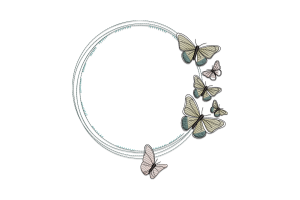 Elegant Butterfly Frame Embroidery Design