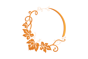 Elegant Fall Wreath Machine Embroidery Design