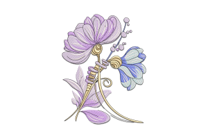 Elegant Floral Machine Embroidery Design