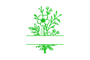 Elegant Green Floral Border Machine Embroidery Design