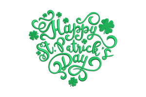 Elegant Happy St. Patrick’s Day Embroidery Design