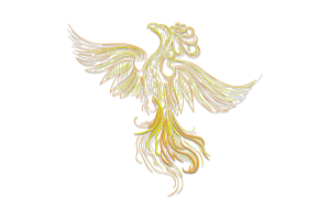 Elegant Phoenix Embroidery Design