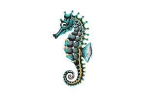 Elegant Seahorse Embroidery Design