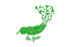 Feather & Birds Embroidery Design
