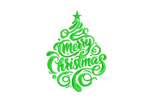 Festive Christmas Lights Tree Embroidery Design