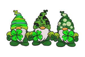 Festive St. Patrick’s Day Gnome Embroidery Design Set