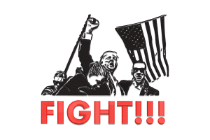 Fight Embroidery Design