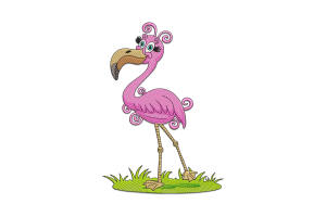 Flamingo Embroidery Design