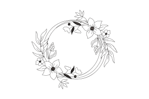 Floral Circle Embroidery Design