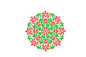Floral Mandala Art Embroidery Design