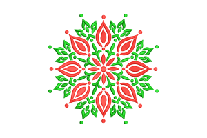 Floral Mandala Embroidery Design