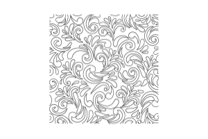 Floral Swirl Background Embroidery Design