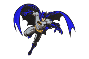 Free Batman Leaping Embroidery Design