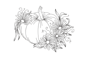 Free Elegant Pumpkin Machine Embroidery Design