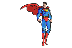 Free Flying Superman Embroidery Design