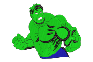 Free Hulk Smash Action Pose Embroidery Design