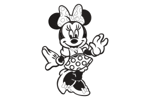 Free Minnie Mouse Polka Dot Embroidery Design