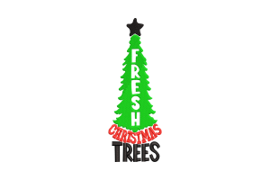 Fresh Christmas Trees Embroidery Design