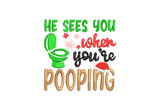 Funny Christmas Embroidery Design